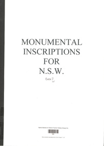 Book, Narre Warren & District Family History Group Inc, Monumental Inscriptions for N.S.W. Book 6. R - U