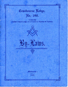 Booklet, Cranbourne Lodge No.290 By-Laws Booklet