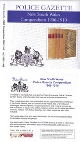 Mixed media, Archive CD Books Australia, New South Wales police gazette compendium 1906-1910, 2007