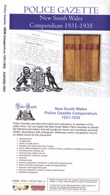 Document, Archive CD Books Australia, New South Wales police gazette compendium 1931-1935, 2009
