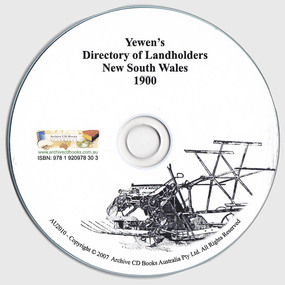 Mixed media, Alfred G Yewen, Yewen's directory of the landholders of New South Wales (1900), 2004