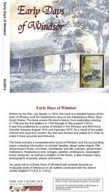 Document, James Steele, Early days of Windsor, 2005