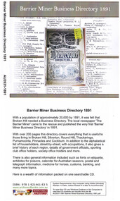 Mixed media, AS Knight, Barrier Miner business directory 1891, 2008