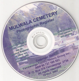 Document, Yarrawonga Family History Group Inc, Mulwala Cemetery photographic register, 2007