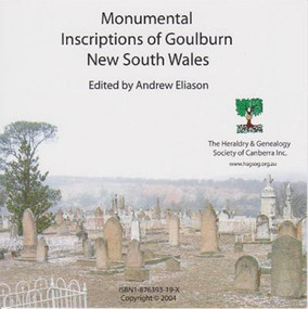 Document, Andrew Eliason, Monumental inscriptions of Goulburn Cemetery New South Wales, 2004