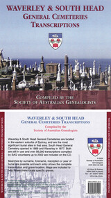Document, Society of Australian Genealogists, Waverley & South Head General Cemeteries transcriptions, 2005