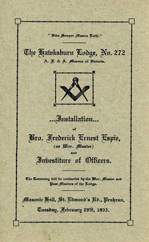Image is of the front cover of installation