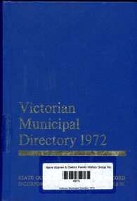 Book, Arnall & Jackson, Victorian municipal directory :State guide and water supply record for 1972, 1972