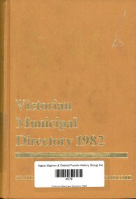Book, Arnall & Jackson, Victorian municipal directory :State guide and water supply record for 1982, 1982