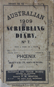 Australian 1909 Scribbling Diary No. 7