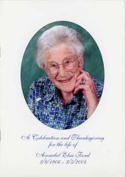 Cover page showing oval portrait of Annabel.