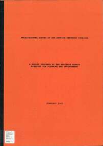 Book, Heritage Branch Ministry for Planning and Environment, Architectural survey of the Berwick-Pakenham corridor : a report prepared by the Heritage Branch, Ministry for Planning and Environment, 1989