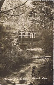 Postcard, Barratt Photo of Men on McBride St Bridge Cockatoo
