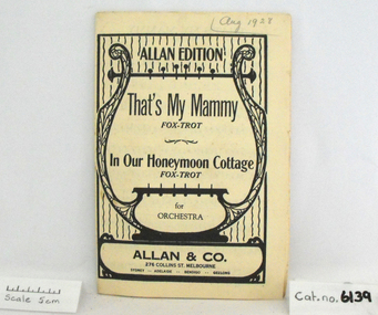 Music Book, That's My Mammy / In Our Honeymoon Cottage