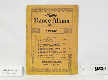 Music Booklet, Allan's Dance Album No.7. Violin