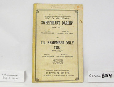Music Booklet, Sweetheart Darlin' and I'll Remember Only You