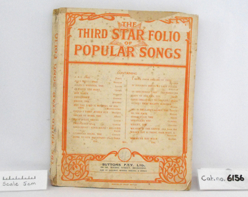 Music Book, The Third Star Folio of Popular Songs