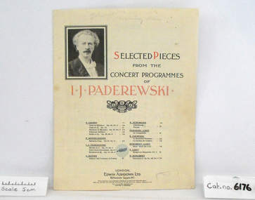 Music Book, Selected Pieces from the Concert Programmes of I.J. Paderewski