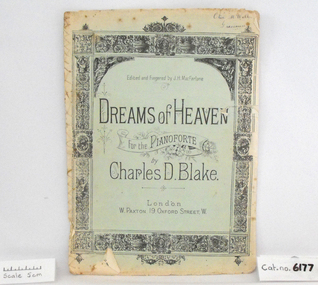 Music Book, Dreams of Heaven, for the Pianoforte