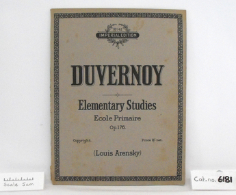 Music Book, Duvernoy, Elementary Studies - Ecole Primaire, Op. 176