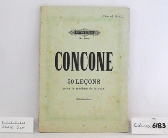 Music Book, Concone, 50 Leçons