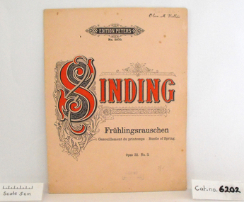 Music Book, Sinding, Frühlingsrauschen (Rustle of Spring)