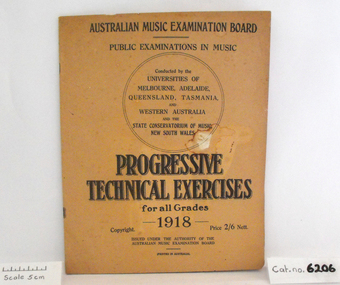 Music Book, Progressive Technical Exercises, 1918