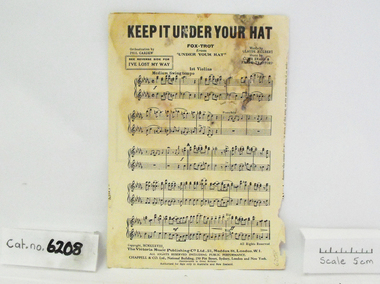 Sheet Music, Keep It Under Your Hat and I've Lost My Way