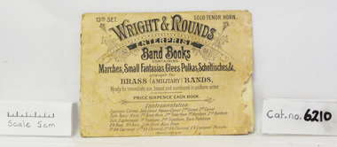 Music Book, Wright & Rounds Band Book, 13th Set,  for Solo Tenor Horn