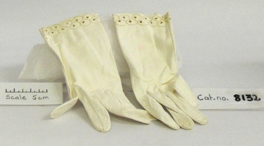 Gloves, Ladies' or Child's Kid Leather Gloves, Circa 1900's