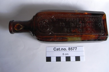 Bottle, glass, c. 1867-1873