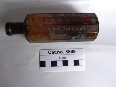 Bottle, glass, c. 1890