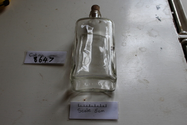 Clear glass bottle