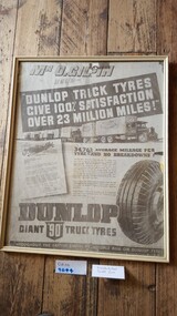 Dunlop/O.Gilpin Advertisement, Dunlop truck tyres give 100% Satisfaction over 23 million miles, 1938