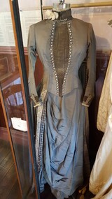 Khaki Wedding dress, 1870