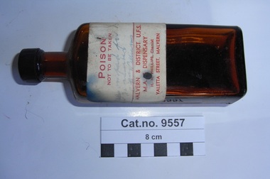 Bottle, glass, c.1918 - c. 1925