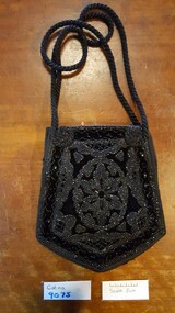 Black beaded bag, c 1900