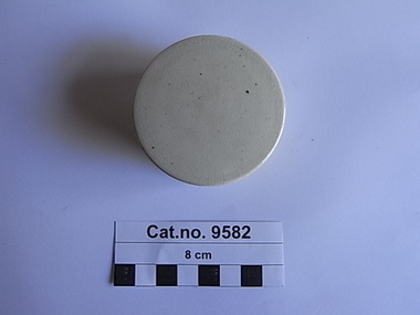 Pot, ceramic, post 1876. ref. label on side award dated 1876