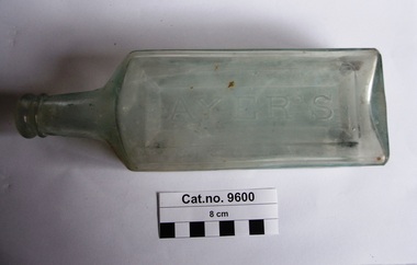 Bottle, glass, Ayer's Sarsaparilla Bottle, c. 1862 - c.1934