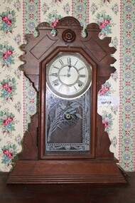 Carved Timber Mantel Clock, Waterbury Clock Co