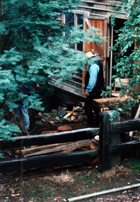 Photograph, Wood Chopping at The Joinery - Coal Creek Community Park & Museum