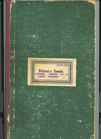 Administrative record, Minute Book, Ulysseus Ithacan Philanthropic Society Ladies Auxiliary, 1949