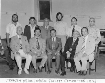 Photograph, Ithacan Philanthropic Society committee, 1976