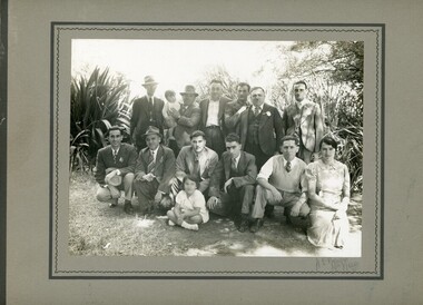 Photograph, Kioni group at picnic, c early 1940's