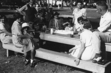 Photograph, Picnic group, c 1940s