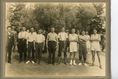 Photograph, Ithacan picnic, men's races, c 1930s