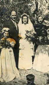 Photograph, Wedding group, Ithaca, c 1947