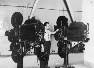 Photograph, Film screening at Nicholas Hall, c1950s - 1960s