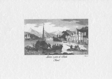 Print, View of the port of Vathi Ithaca, c1820s