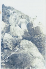 Photograph, Family group on a hillside in Ithaca, c1930s